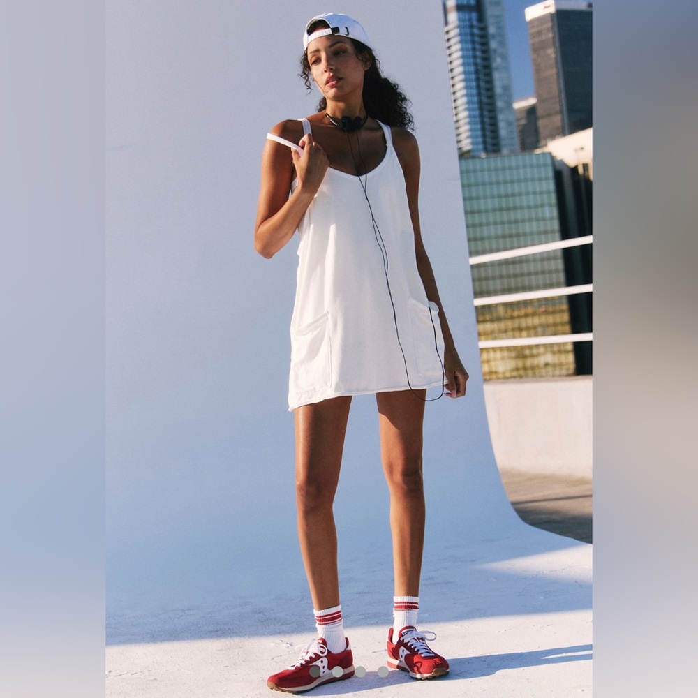 Free People Hot Shot Mini Dress - Large - White